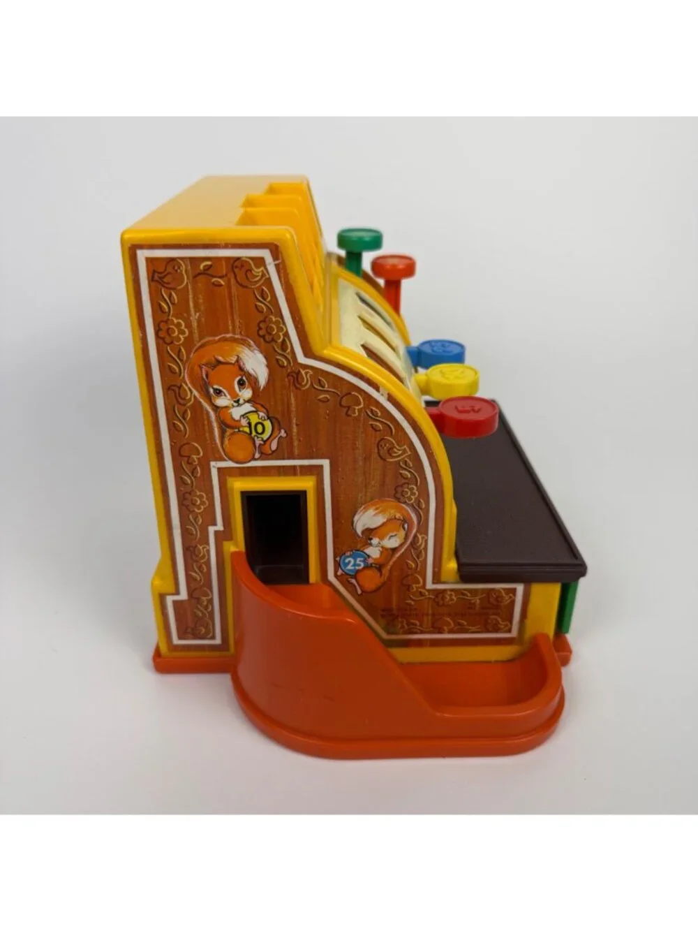 Vintage 1974 Fisher-Price Cash Register #926 with Original Coins